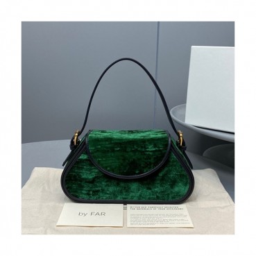 By Far 2020 Velvet Tote Bag,21cm - 바이파 2020 벨벳 체인 숄더백,BYFB0090,21cm,그린
