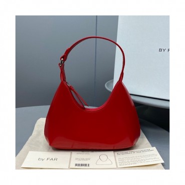 By Far 2020 Leather Tote Shoulder Bag,20cm - 바이 파 2020 레더 토트 숄더백 BYFB0075,20cm,레드
