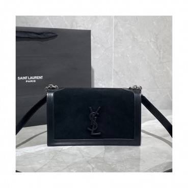 Saint Laurent 2020 Women Shoulder Bag,24CM - 입생로랑 2020 여성용 스웨이드 숄더백 532756, SLB0575,24CM,블랙