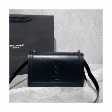 Saint Laurent 2020 Women Shoulder Bag,24CM - 입생로랑 2020 여성용 레더 숄더백 532756, SLB0574,24CM,블랙
