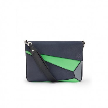Loewe 2020 Puzzle Messenger Shoulder Bag, 36.5CM - 로에베 2020 남성용 퍼즐 메신저 숄더백 ,LOEB0439, 36.5CM, 네이비