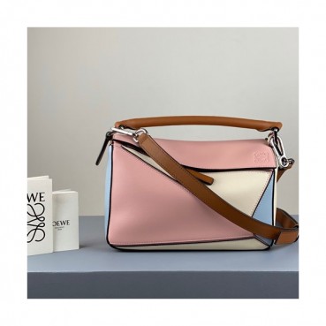Loewe 2020 Puzzle Small Shoulder Bag, 24CM - 로에베 2020 퍼즐 스몰 숄더백 ,LOEB0434, 24CM,핑크