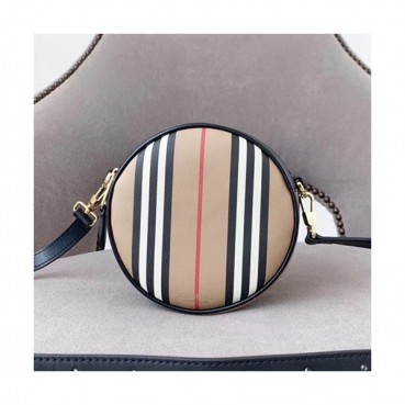 Burberry 2020 Canvas Round Mini Shoulder Bag, 17cm - 버버리 2020 여성용 캔버스 라운드 미니 숄더백 ,BURB0502,17cm,베이지