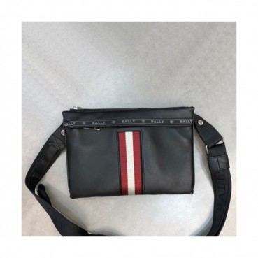 Bally 2020 Leather Shoulder Bag,28cm - 발리 2020 레더 남성용 숄더백 BALB0193,28cm,블랙