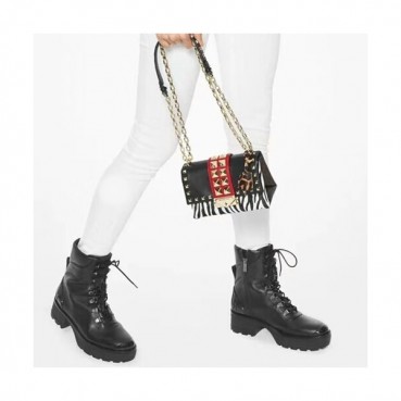 Michael Kors 2020 Ladies Leather Shoulder Bag,18cm - 마이클 코어스 2020 여성용 레더 숄더백,MKB0337,18cm,블랙