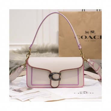 Coach 2020 Leather Tote Shoulder Bag,26cm - 코치 2020 레더 토트 숄더백 COAB0252,26cm,핑크