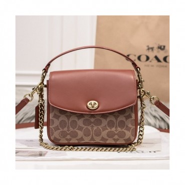 Coach 2020 Ladies Tote Shoulder Bag,20cm - 코치 2020 여성용 토트 숄더백 COAB0248,20cm,브라운