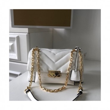 Michael Kors 2020 Leather Shoulder Bag,24cm - 마이클 코어스 2020 레더 숄더백,MKB0323,24cm,화이트