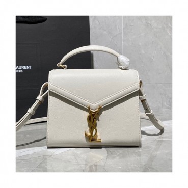 Saint Laurent 2020 Women Cassandra Chain Shoulder Bag,20CM - 입생로랑 2020 여성용 카산드라 체인 숄더백 602716, SLB0571,20CM,화이트