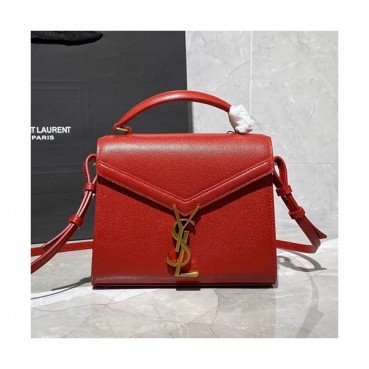 Saint Laurent 2020 Women Cassandra Chain Shoulder Bag,20CM - 입생로랑 2020 여성용 카산드라 체인 숄더백 602716, SLB0568,20CM,레드