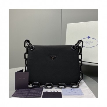 Prada 2020 Hobo Shoulder Bag,26CM - 프라다 2020 호보 숄더백,PRAB0135, 26cm,블랙