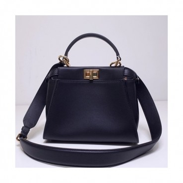 Fendi 2020 Leather Tote Shoulder Bag ,23CM - 펜디 2020 레더 여성용 토트 숄더백 FENB0583,23CM,블랙