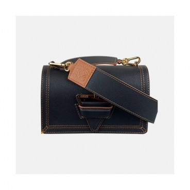 Loewe 2020 Barcelona Large Shoulder Bag, 24CM - 로에베 2020 바르셀로나 라지 숄더백 ,LOEB0425, 24CM, 블랙