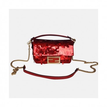 Fendi 2020 Baguette Mini Tote Shoulder Bag ,19CM - 펜디 2020 바게트 미니 토트 숄더백,FENB0575,19CM,레드