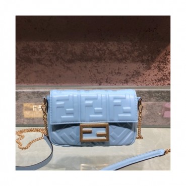 Fendi 2020 Baguette Mini Shoulder Bag ,18CM - 펜디 2020 바게트 미니 숄더백,FENB0568,18CM,스카이블루