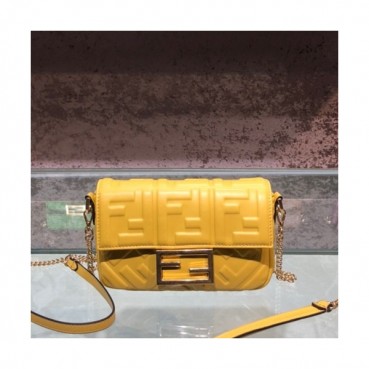 Fendi 2020 Baguette Mini Shoulder Bag ,18CM - 펜디 2020 바게트 미니 숄더백,FENB0566,18CM,옐로우