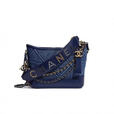 Chanel 2020 Gabrielle Hobo Denim Shoulder Bag ,20CM - 샤넬 2020 가브리엘 호보 데님 숄더백,CHAB1557,20CM,블루