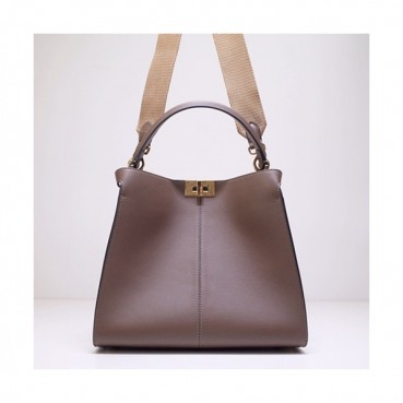 Fendi 2020 Leather Tote Shoulder Bag ,30CM - 펜디 2020 레더 여성용 토트 숄더백  FENB0556,30CM,브라운
