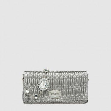 미우미우 여성 아이코닉 크리스털 가죽 백 - Miumiu Womens Iconic Crystal Leather Bag 
