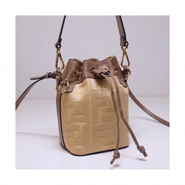 Fendi 2020 Mon Tresor Bucket Tote Shoulder Bag ,18CM - 펜디 2020 몬 트레조 버킷 토트 숄더백  FENB0552,18CM,베이지