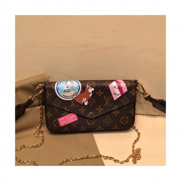 Louis Viutton 2020 Pochette Monogram Felice Chain Shouder Bag ,21cm - 루이비통 2020 포쉐트 모노그램 펠리시 체인 숄더백 M61276,LOUB2226 ,21cm,브라운