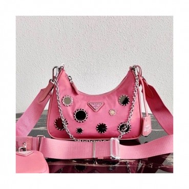 Prada 2020 Hobo Shoulder Bag,22CM - 프라다 2020 호보 숄더백,PRAB0132, 22cm,핑크