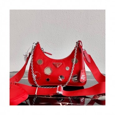 Prada 2020 Hobo Shoulder Bag,22CM - 프라다 2020 호보 숄더백,PRAB0127, 22cm,레드