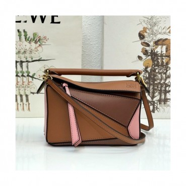 Loewe 2020 Puzzle Mini Shoulder Bag, 18CM - 로에베 2020 퍼즐 미니 숄더백 ,LOEB0423, 18CM, 브라운