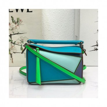 Loewe 2020 Puzzle Mini Shoulder Bag, 18CM - 로에베 2020 퍼즐 미니 숄더백 ,LOEB0422, 18CM, 블루