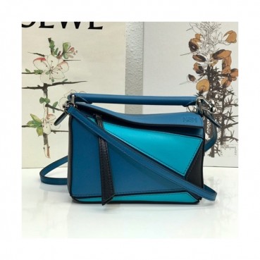Loewe 2020 Puzzle Mini Shoulder Bag, 18CM - 로에베 2020 퍼즐 미니 숄더백 ,LOEB0421, 18CM, 블루