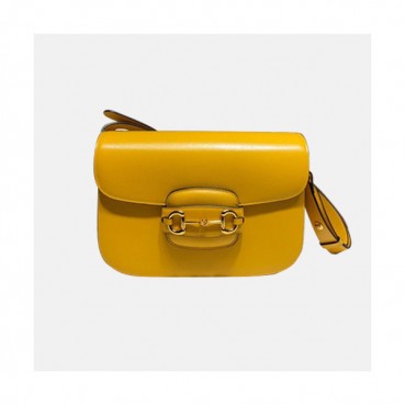 Gucci 2020 Horsebit Leather Shoulder Bag,25CM - 구찌 2020 홀스빗 여성용 레더 숄더백 602204,GUB1147,25cm,옐로우