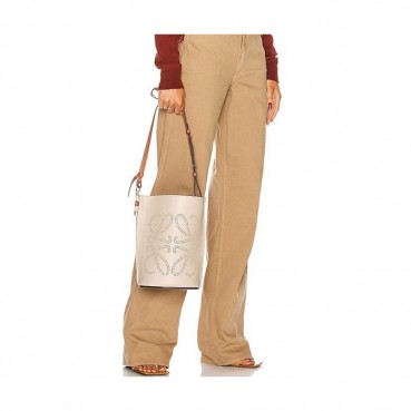 Loewe 2020 Leather Bucket Shoulder Bag, 29CM - 로에베 2020 레더 버킷 숄더백 ,LOEB0419,29CM, 베이지