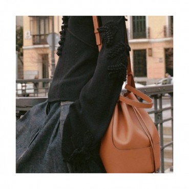 Loewe 2020 Balloon Large Bucket Shoulder Bag,31cm - 로에베 2020 벌룬 라지 버킷 숄더백 ,LOEB0411,31cm,브라운