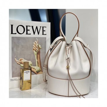 Loewe 2020 Balloon Large Bucket Shoulder Bag,31cm - 로에베 2020 벌룬 라지 버킷 숄더백 ,LOEB0409,31cm,화이트