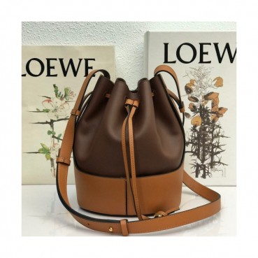 Loewe 2020 Balloon Small Bucket Shoulder Bag - 로에베 2020 벌룬 스몰 버킷 숄더백 ,LOEB0402,브라운
