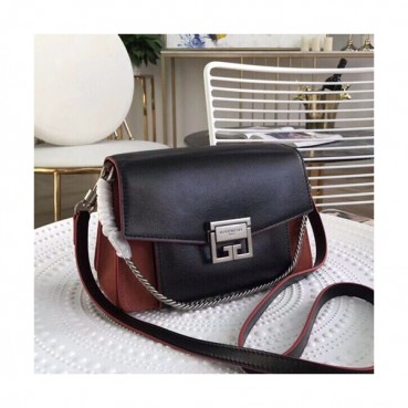Givenchy 2020 GV3 Leather Medium Shoulder Bag,21.5CM - 지방시 2020 GV3 레더 미듐 숄더백,GVB0334,21.5CM,블랙