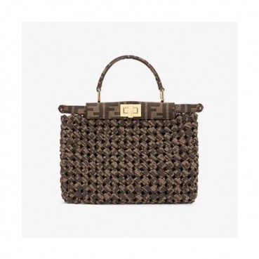 Fendi 2020 Ladies Tote Shoulder Bag, 23cm - 펜디 2020 여성용 토트 숄더백,FENB0546,23cm,브라운