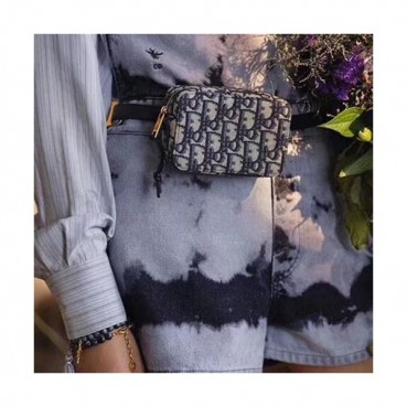 Dior 2020 Oblique Hip Sack / Shoulder Bag,13.5CM - 디올 2020 오블리크 여성용 힙색 / 숄더백  DIOB0564,13.5CM,블랙