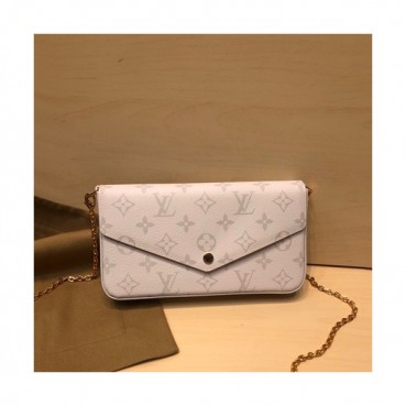 Louis Viutton 2020 Pochette Monogram Felice Chain Shouder Bag ,21cm - 루이비통 2020 포쉐트 모노그램 펠리시 체인 숄더백 M61276,LOUB2195 ,21cm,화이트