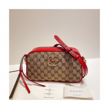 Gucci 2020 Canvas Shoulder Bag,24CM - 구찌 2020 캔버스 숄더백 447632,GUB1144,24cm,브라운