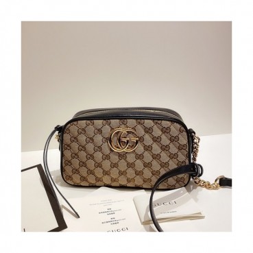 Gucci 2020 Canvas Shoulder Bag,24CM - 구찌 2020 캔버스 숄더백 447632,GUB1143,24cm,브라운