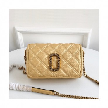 Mark Jacobs 2020 Leather Women Chain Shoulder Bag,20cm - 마크제이콥스 2020 레더 여성용 체인 숄더백,MJB0170,20cm,옐로우골드