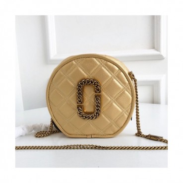 Mark Jacobs 2020 Leather Women Chain Shoulder Bag,18cm - 마크제이콥스 2020 레더 여성용 체인 숄더백,MJB0169,18cm,옐로우골드