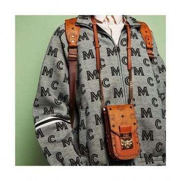 MCM 2020 Visetos Phone Shoulder Bag ,19cm - 엠씨엠 2020 비세토스 여성용 폰 숄더백  MCMB0455,19cm,브라운