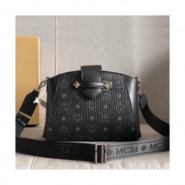 MCM 2020 Ladies Visetos Shoulder Bag,26cm - 엠씨엠 2020 여성용 비세토스 숄더백 MCMB0452, 26cm,블랙