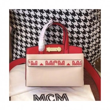 MCM 2020 Ladies Tote Shoulder Bag,22.5cm - 엠씨엠 2020 여성용 토트 숄더백 MCMB0448, 22.5cm,화이트