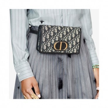 Dior 2020 CD Buckle Hip Sack / Shoulder Bag,19CM - 디올 2020 CD 버클 여성용 힙색 / 숄더백  DIOB0553,19CM,블랙