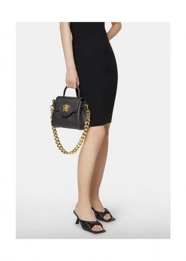 Versace 2022 Leather Chain Shoulder Bag,22CM - 베르사체 2022 여성용 레더 체인 숄더백 ,VERB0077,20,25,35CM,블랙