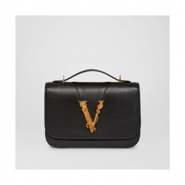 Versace 2020 Leather Shoulder Bag,24CM - 베르사체 2020 여성용 레더 숄더백 ,VERB0076,24CM,블랙