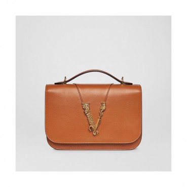 Versace 2020 Leather Shoulder Bag,24CM - 베르사체 2020 여성용 레더 숄더백 ,VERB0075,24CM,브라운